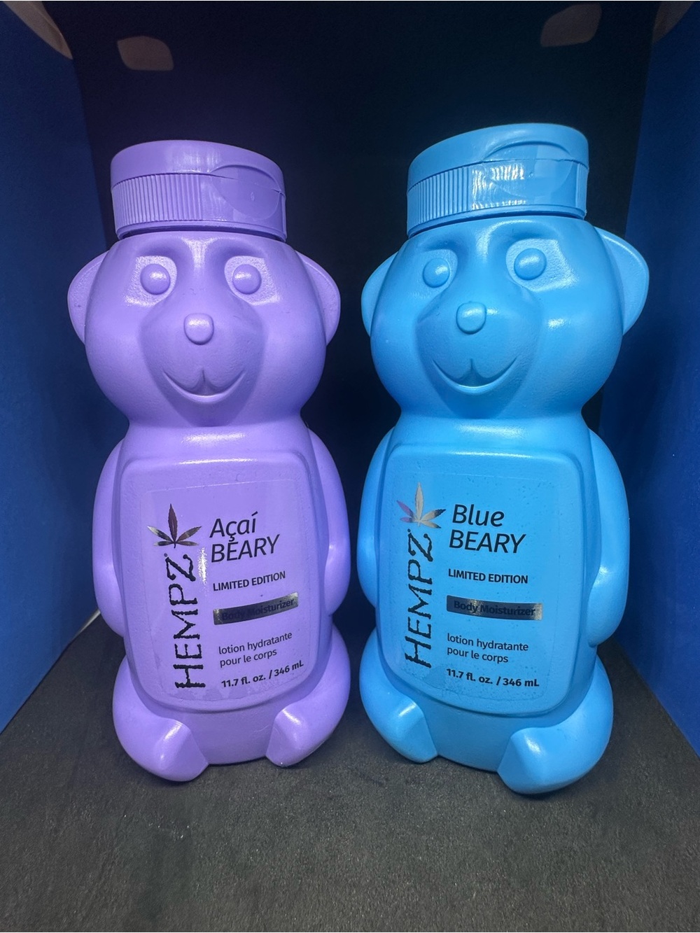 🆕 Hempz 💜Açaí & 💙 Blue Beary Hydrating Body Lotion duo ✨new unused✨ 🐻🐻